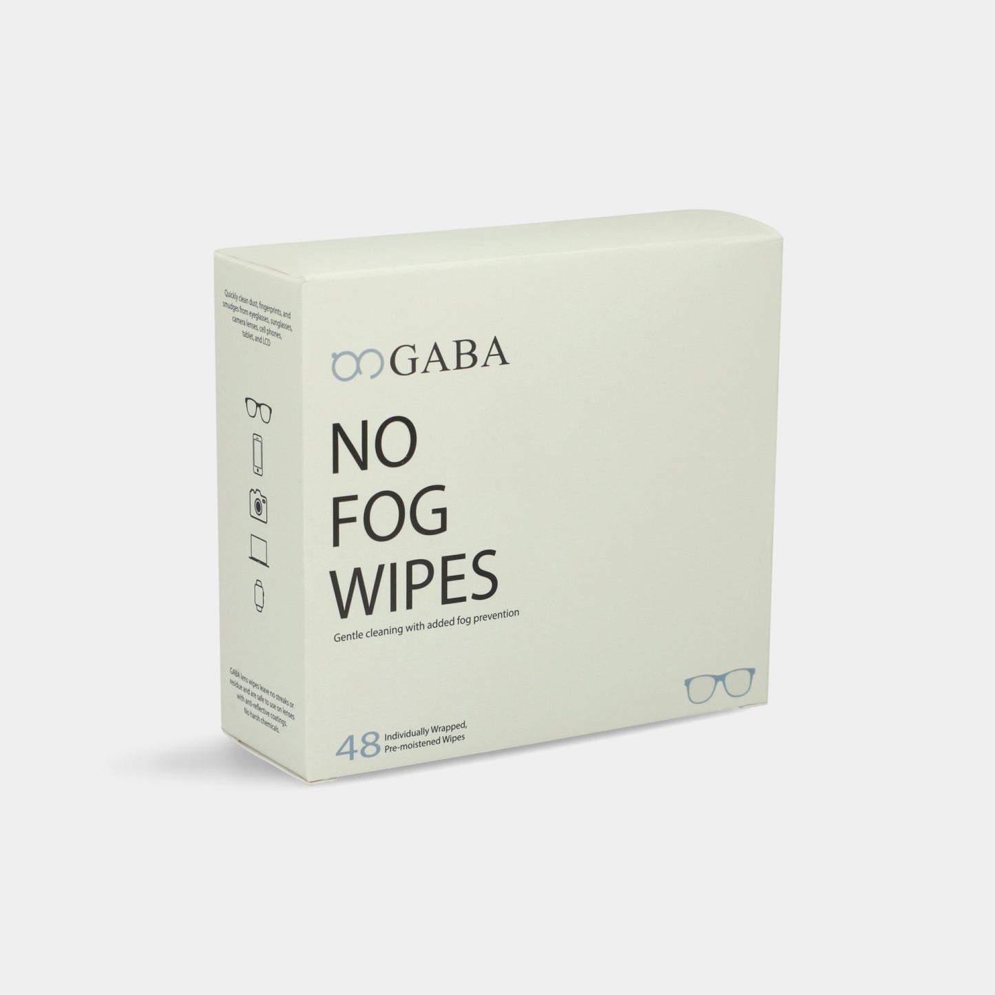 GABA Pre-moistened no fog cleaning lens wipes 48 pcs box